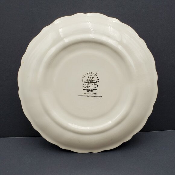 Canonsburg Pottery Allegheny Ware Wild Clover Deviled Egg Plate Egg Serving Dish - Picture 5 of 8